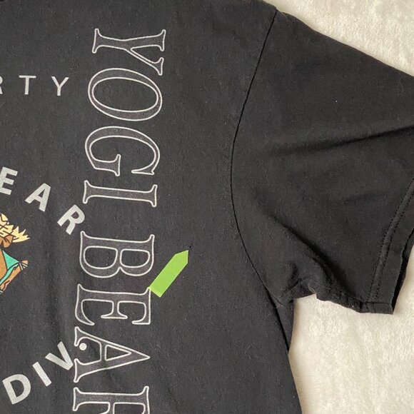 Yogi Bear Hanna Barbera Tee Shirt Men Size XL Black Jellystone Park 100% Cotton - Picture 4 of 6